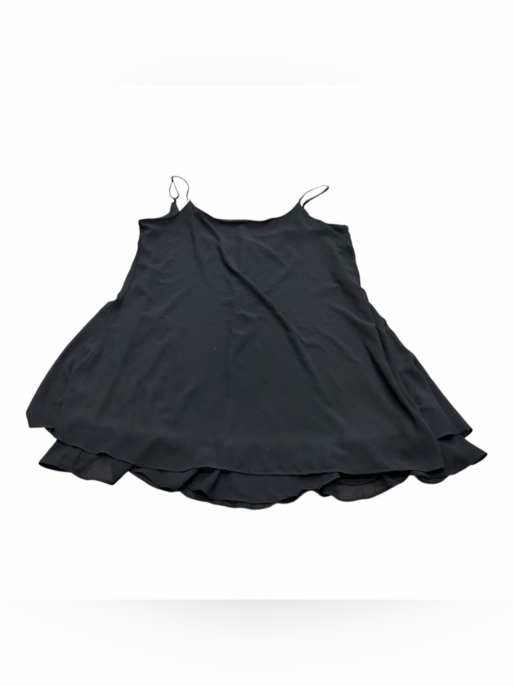 Want And Need Women’s Flowy Long Tank Top Tunic Or Dress Spaghetti Strap, Black